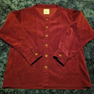 코듀로이 노카라 셔츠