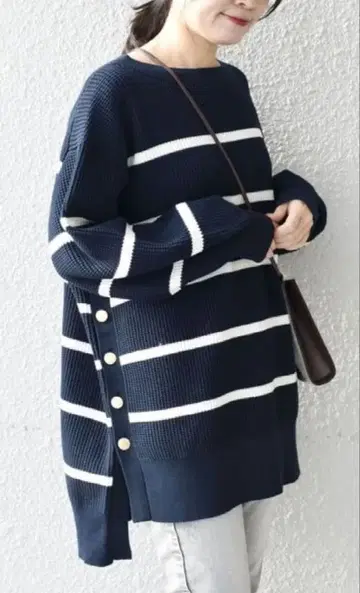 SHIPS 거의 미사용 새상품급 오가닉 코튼 버튼 니트 24시간 배송