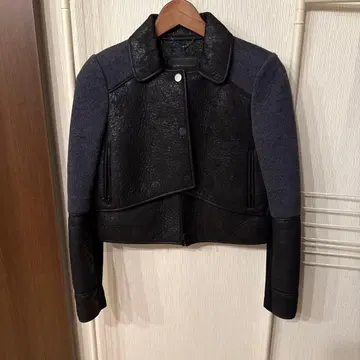 BCBGMAXAZRIA 가죽 숏 자켓