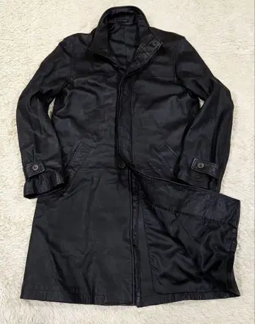 새상품급 고급 멘티노라스 램 가죽 코트 블랙 L 양가죽 자켓