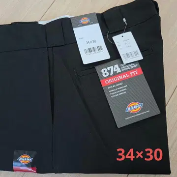 [미사용 새상품] 디키즈 874 34x30 워크 팬츠 블랙