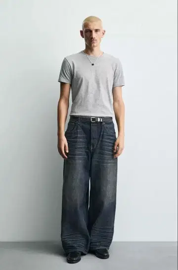 ZARA 배기핏 데님 팬츠 34