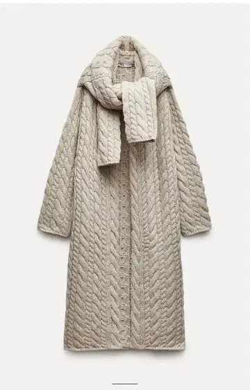 ZARA 케이블 니트 코트 가디건