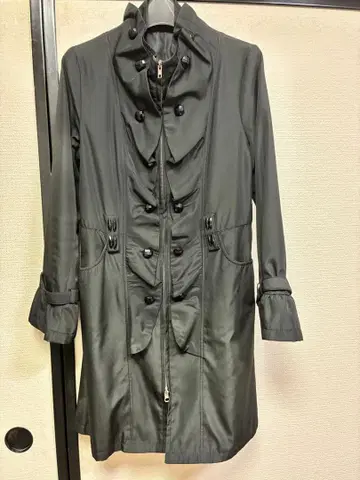 핑크하우스 블랙 코트 프론트 지퍼 포함