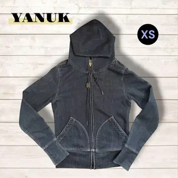 YANUK 후드 부착 데님 자켓 XS