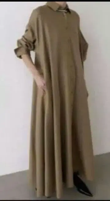 에부르 ebure 클리어 사키소니 맥시 길이 원피스