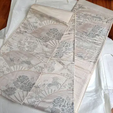 기모노 오비 실버 금은사박