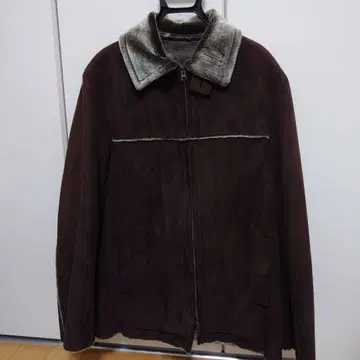 브라운 퍼 옷깃 자켓