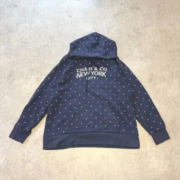 s3294 찰리앤코 후드티 긴팔 도트 포켓 로고 면100%