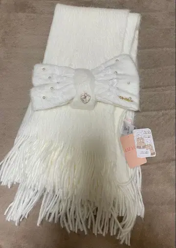 LIZLISA 샤기 리본 스톨 머플러