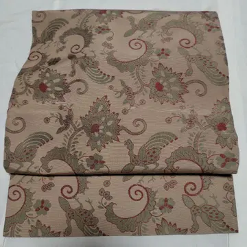 나고야 오비 사라사 무늬 새상품급