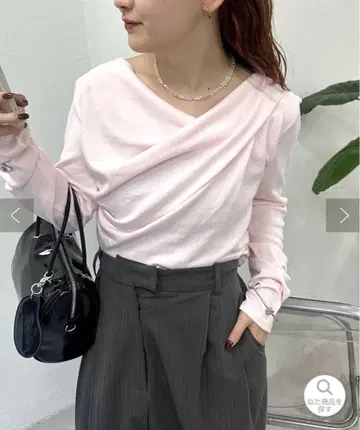 mystic 오프숄더 롱 티셔츠 사이즈 2