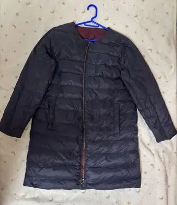 네이비 롱 다운 자켓