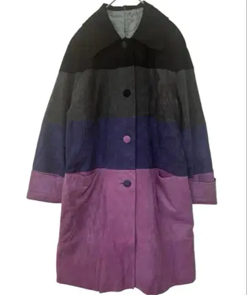 빅 XL 사이즈 멀티 컬러 스웨이드 롱 코트