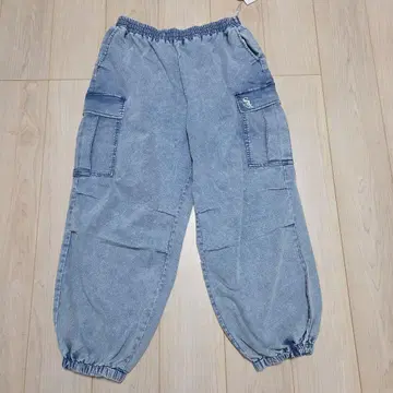 여성용 데님 조거 팬츠 화이트 양말