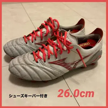 [ 한정판 ] Mizuno 모렐리아 네오 2 축구화 화이트/실버/레드