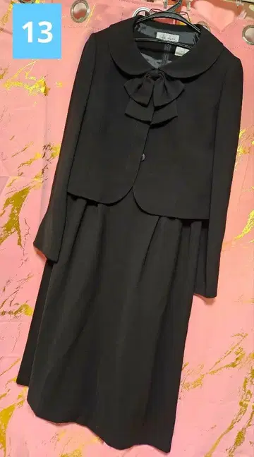 예복 블랙 원피스 리본 자켓 3개 세트