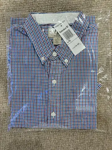 체크 무늬 버튼 다운 셔츠 M 사이즈 반팔