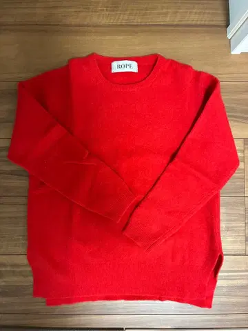 ROPE 빨간색 긴팔 니트 스웨터