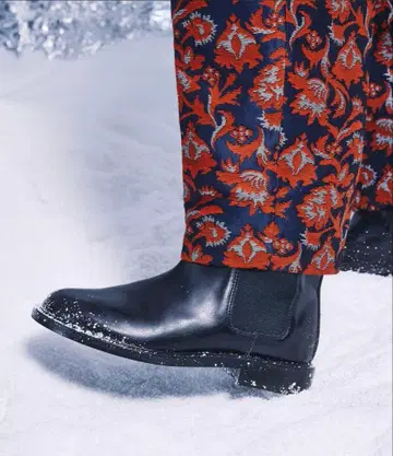 메종 스페셜 도쿄산 스무스 가죽 사이드 고어 부츠 25.5