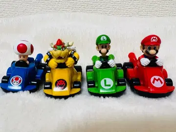 마리오 카트 레이싱 디럭스용 미니카 카트 피규어 4대 세트