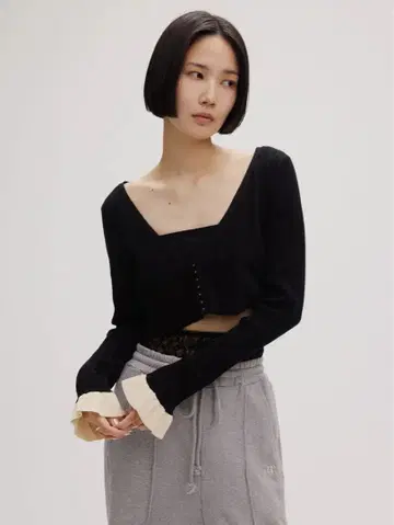Ameri MEDI PURIPURI SHORT KNIT CARDIGAN