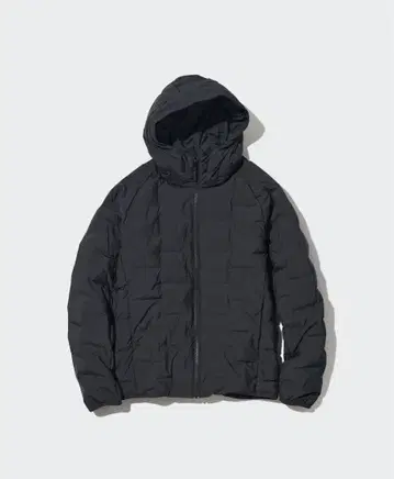 UNIQLO 퍼프 테크 후드티 남성용 S 블랙