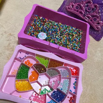 컬러풀 비즈 세트 하트형 수납