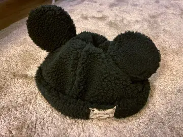 미키마우스 귀 달린 플리스 모자