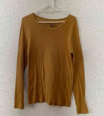 남성용 긴팔 T셔츠 머스타드