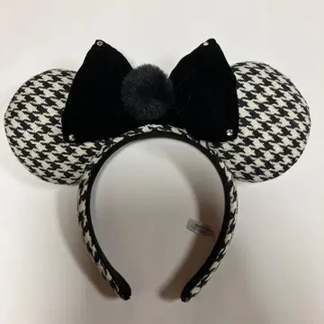 디즈니 머리띠 하운드투스 체크 패턴