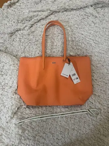 LACOSTE 오렌지 토트백 택 포함 새상품