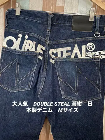 인기 DOUBLE STEAL 다크 네이비 일본제 데님 M 사이즈