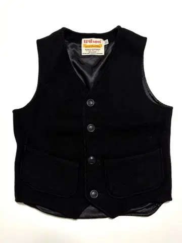 USA Wilson 블랙 울 베스트