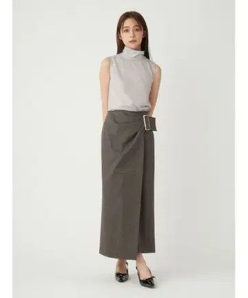 프레이 아이디 컷오프 울 벨트 스커트