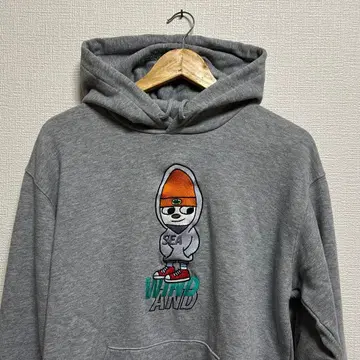 파라파의 자수 장식 그레이 후드티