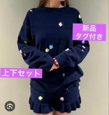 에어모코 작은 꽃 자카드 풀오버 숏팬츠 상하의 세트 젤라또피케