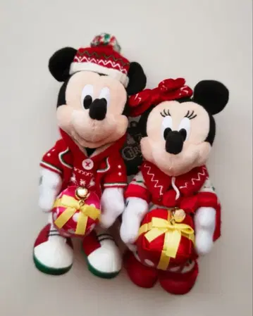 디즈니 크리스마스 인형 배지 미키 미니