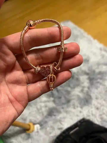 PANDORA 판도라 로즈 골드 팔찌 참 포함