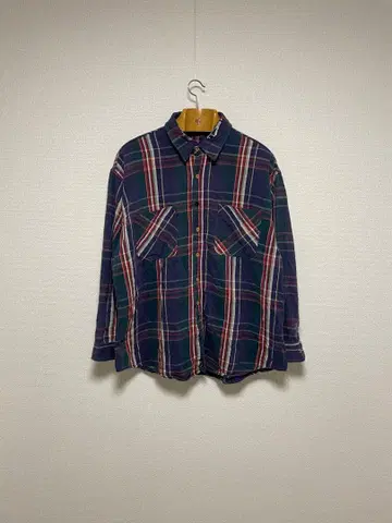 BIG MAC 80s USA제 헤비 플란넬 셔츠 넝마 보로