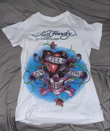 새상품급 에드하디 Ed Hardy 롱 T셔츠 M 사이즈