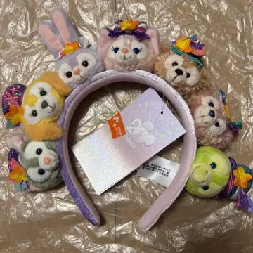 새상품 홍콩 디즈니랜드 한정판 20주년 기념 더피앤프렌즈 머리띠