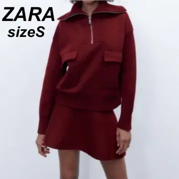 ZARA 니트 셋업 하프 지퍼 스커트
