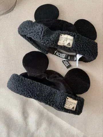 디즈니 미키 귀달이 머리띠 (블랙) 캡 2개 세트