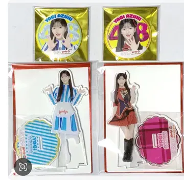 AKB48 웬디즈 야기 아이즈키 아크릴 스탠드 캔뱃지 4종 세트