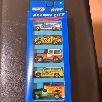 2 [레어] 새상품 액션 시티 기프트 팩 미니카 사파리 카 파제로
