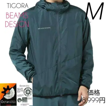 새상품 빔즈 디자인 남성용 나일론 후디드 후드티 발수 보온 M 사이즈