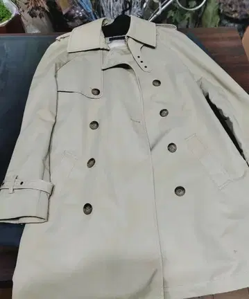 랄프 로렌 베이지 트렌치코트 더블 브레스트