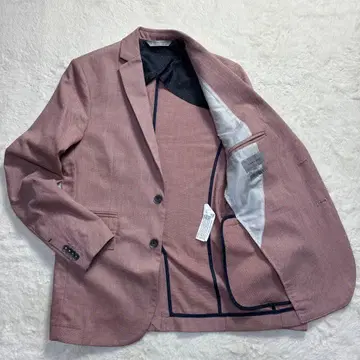 새상품급 ZARA 테일러드 자켓 사이즈 L 멜란지 레드 화이트