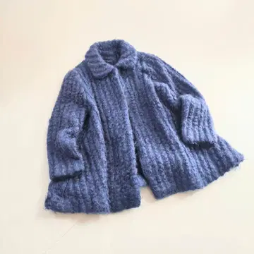 빈티지 탁한 퍼플 빈티지 니트 자켓 A16